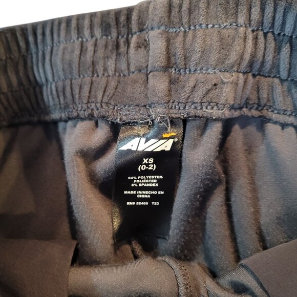 Avia Women's XS Black Velour Jogger Pants With Elastic Waist & Drawstring - Picture 5 of 9